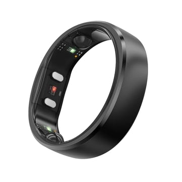 RingConn Gen 2, World’s First Smart Ring with Sleep Apnea Monitoring, No APP Subscription, 12-Day Battery Life, Stress/Heart Rate/Women's Health Tracker, Android & iOS Compatible (Black, Size 6)