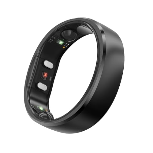 RingConn Gen 2, World’s First Smart Ring with Sleep Apnea Monitoring, No APP Subscription, 12-Day Battery Life, Stress/Heart Rate/Women's Health Tracker, Android & iOS Compatible (Black, Size 6)