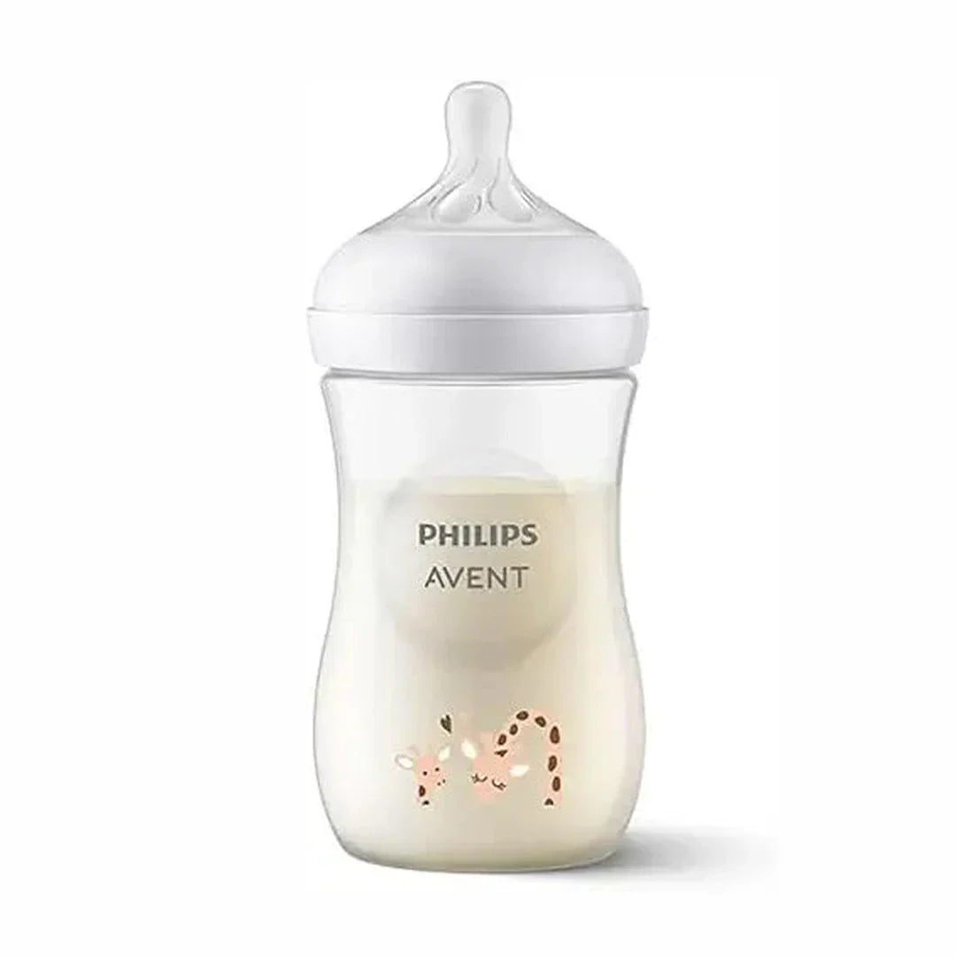 Philips Avent Natural Response 260ml, Baby Feeding Bottle, Giraffe Design BPA Free