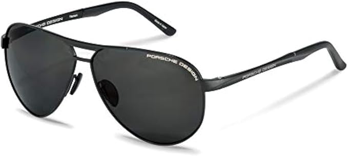 Porsche Design Titanium Aviator Sunglasses, Men's Classic Style, Full-Frame, Polarized, Mirrored, UV Protection Coating
