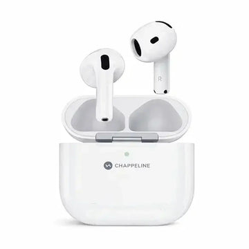 BL13 TWS Wireless Stereo Headphones, Bluetooth 5.3, with Silicone Case, Strap, Type-C Charging Cable, White, 4 in 1