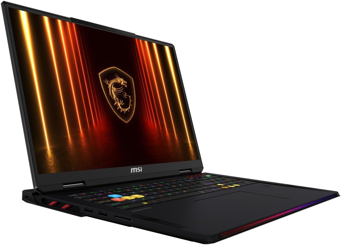 MSI Raider A18 HX A9WIG, Gaming Laptop, 18"UHD+ 120Hz, AMD Ryzen 9 9955HX3D, 64GB RAM, 2TB SSD, NVIDIA GeForce RTX 5080 Laptop GPU, GDDR7 16GB, Win11 Pro, Black