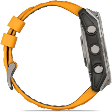 GARMIN FENIX 8 - 51 MM, AMOLED, SAPPHIRE TITANIUM WITH SPARK ORANGE/GRAPHITE SILICONE BAND