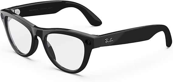 Ray-Ban | Meta Skyler Unisex Clear Lens Shiny Black colour Frame - 0RW4010601/SB52