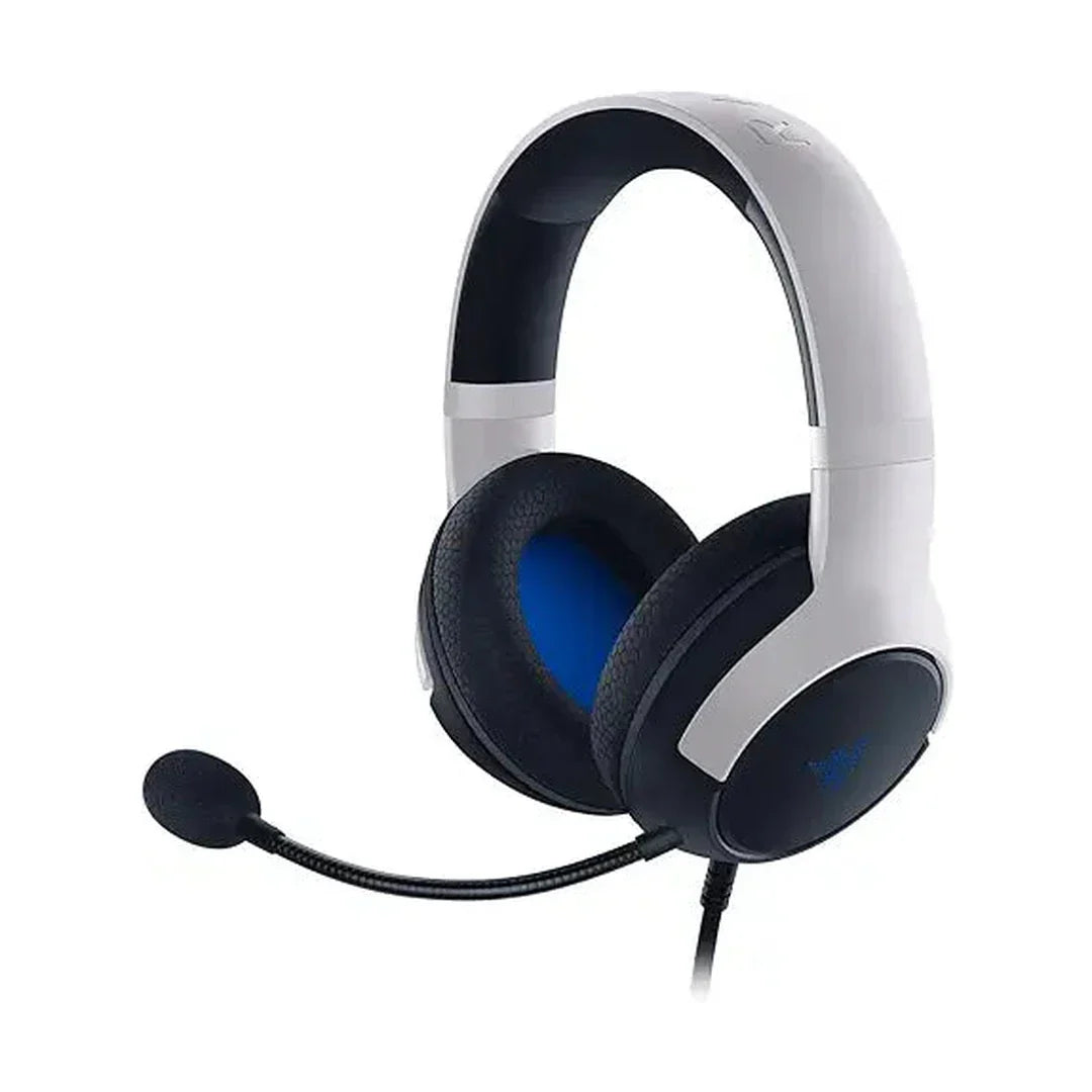 Razer Kaira X PlayStation Licensed Wired Gaming Headset: 50mm Drivers, Hyperclear Cardioid Mic, Memory Foam Cushions, On-Headset Controls, For PlayStation, PS5, PS4, PC, Mac, Mobile – White & Black