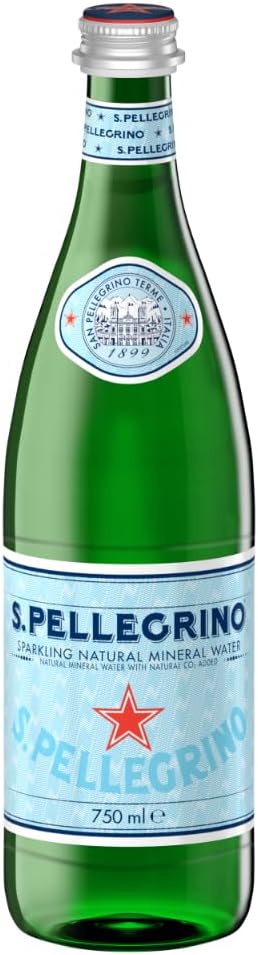San Pellegrino Natural Mineral Water, Glass Bottle, 12x750 ml