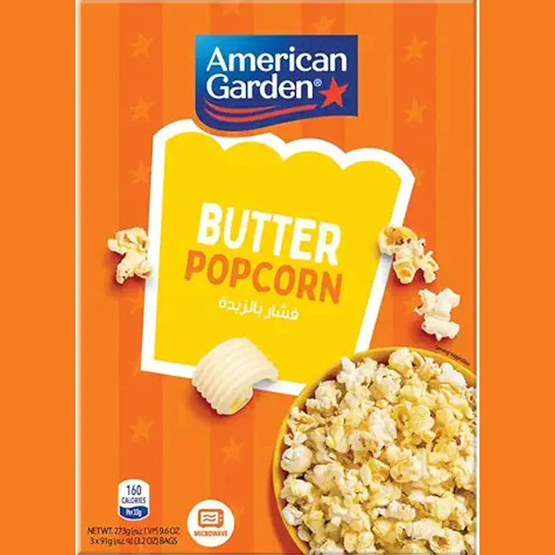 American Garden Microwave Butter Popcorn 90 g