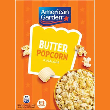 American Garden Microwave Butter Popcorn 90 g