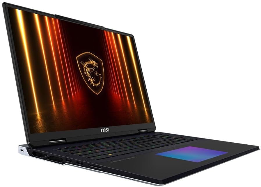MSI Titan 18 HX AI A2XWJG 18" UHD+ Mini LED 120Hz, Gaming Laptop Computer - Core Black, Intel Core Ultra 9 285HX 2.1GHz; NVIDIA GeForce RXT 5090 GPU 24GB GDDR7; 64GB DDR5 RAM; 2 x 2TB NVMe SSD
