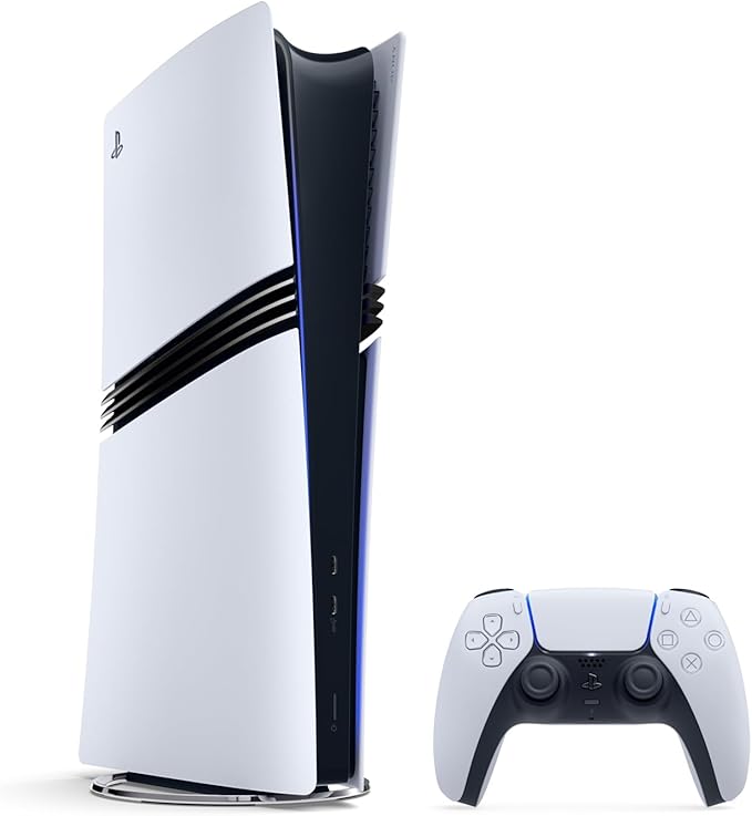 Sony PlayStation 5 Pro, PS5 with 1 Wireless DualSense Controller, White Color