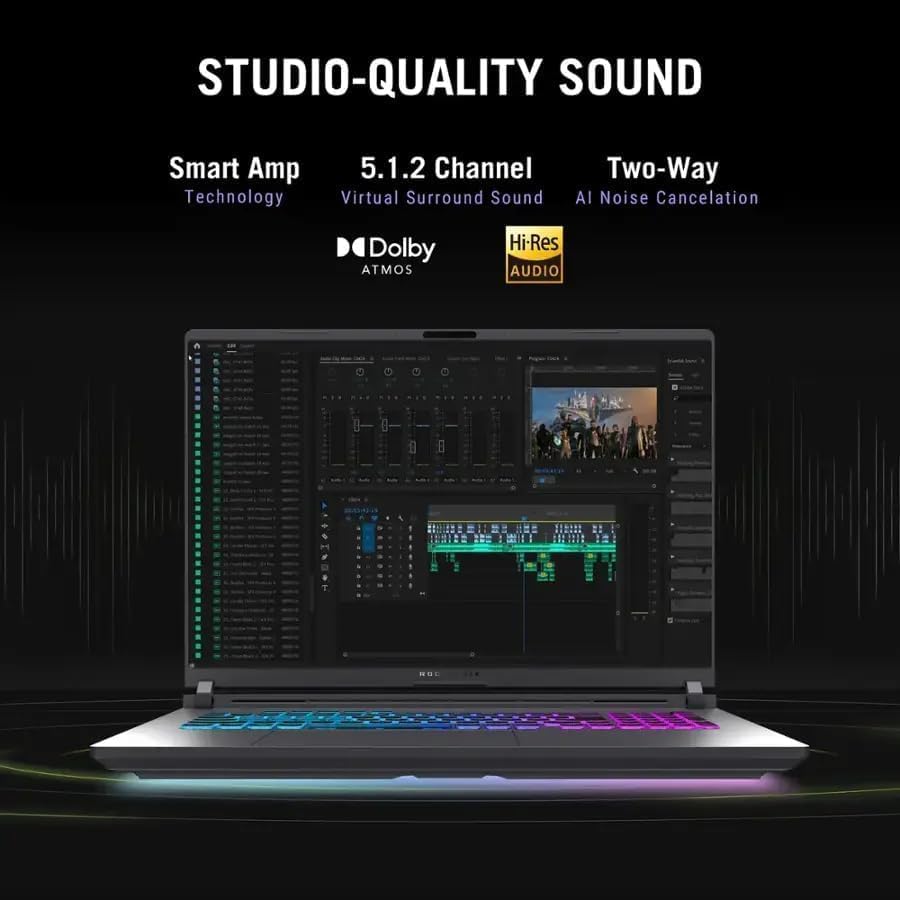 ASUS ROG Strix G18 Gaming Laptop 2025, GeForce RTX 5080 16GB DDR7, Intel Ultra 9 275HX, 18" 2.5K 240Hz Nebula Display, 64 GB DDR5, 8 TB SSD, Wi-Fi 7, RGB Backlit KB, Windows 11 Pro, w/Lifetime Office