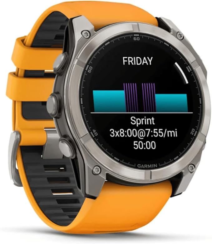 GARMIN FENIX 8 - 51 MM, AMOLED, SAPPHIRE TITANIUM WITH SPARK ORANGE/GRAPHITE SILICONE BAND