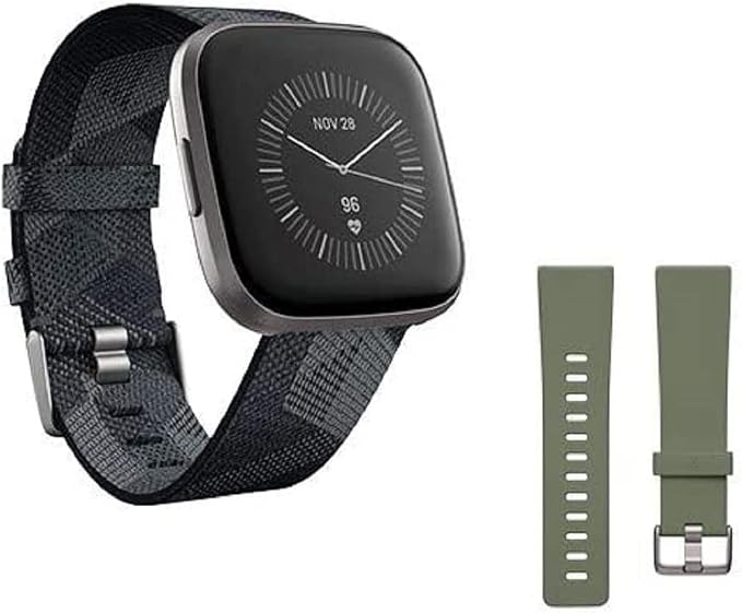 Fitbit Versa 2 Health and Fitness Smartwatch - Bordeaux/Copper Rose Aluminium