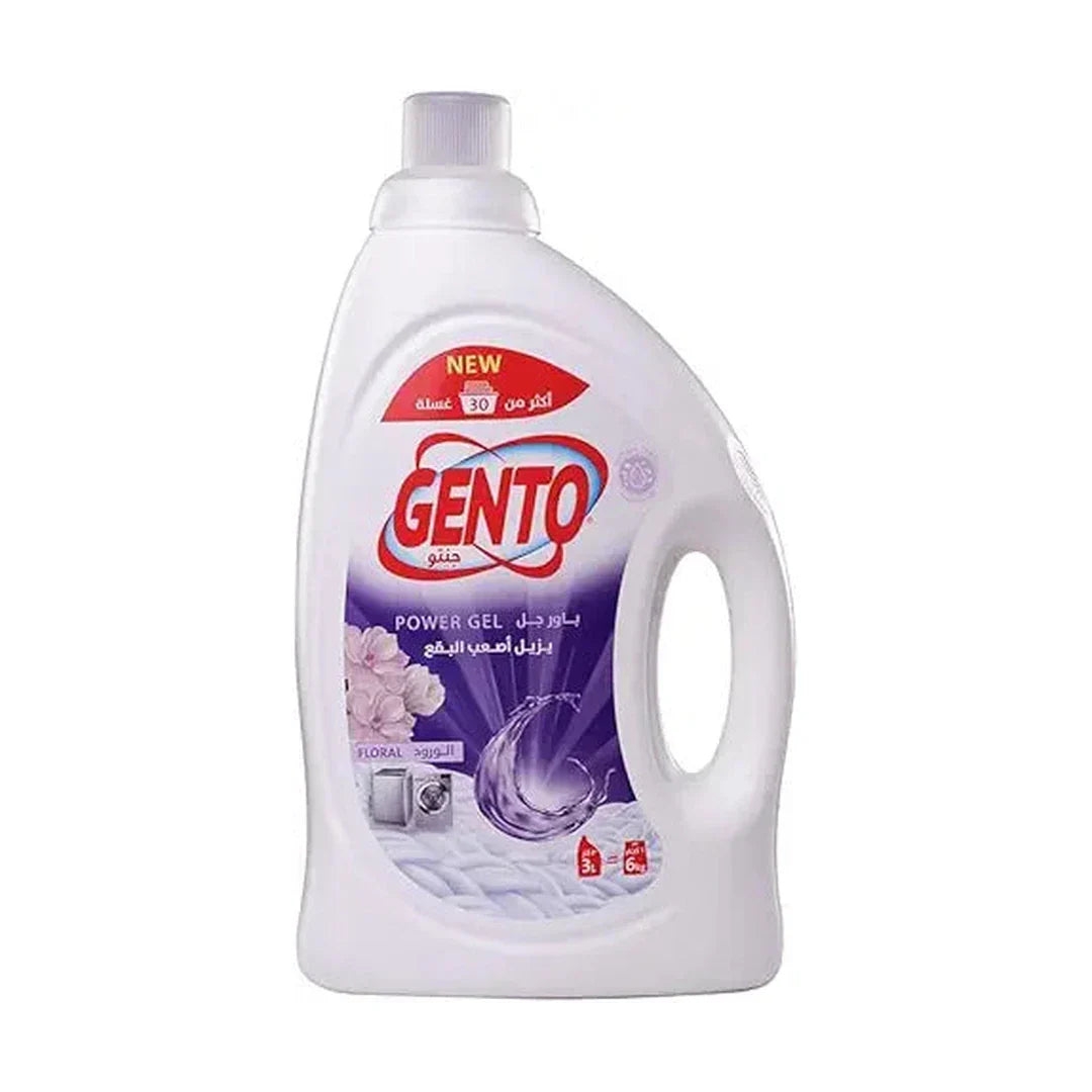 Gento Liquid Laundry Det Power Gel - Floral 3 Ltr