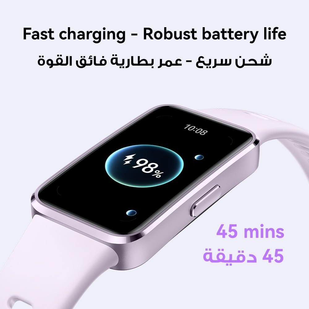 HUAWEI Band 10 Smartwatch with AI-powered Fitness Monitoring, Pro-Level Sleep Analysis, Emotional Wellbeing Assistant, Streamlined Metallic Design, Fast Charging, HUAWEI Care+, Matte Black
