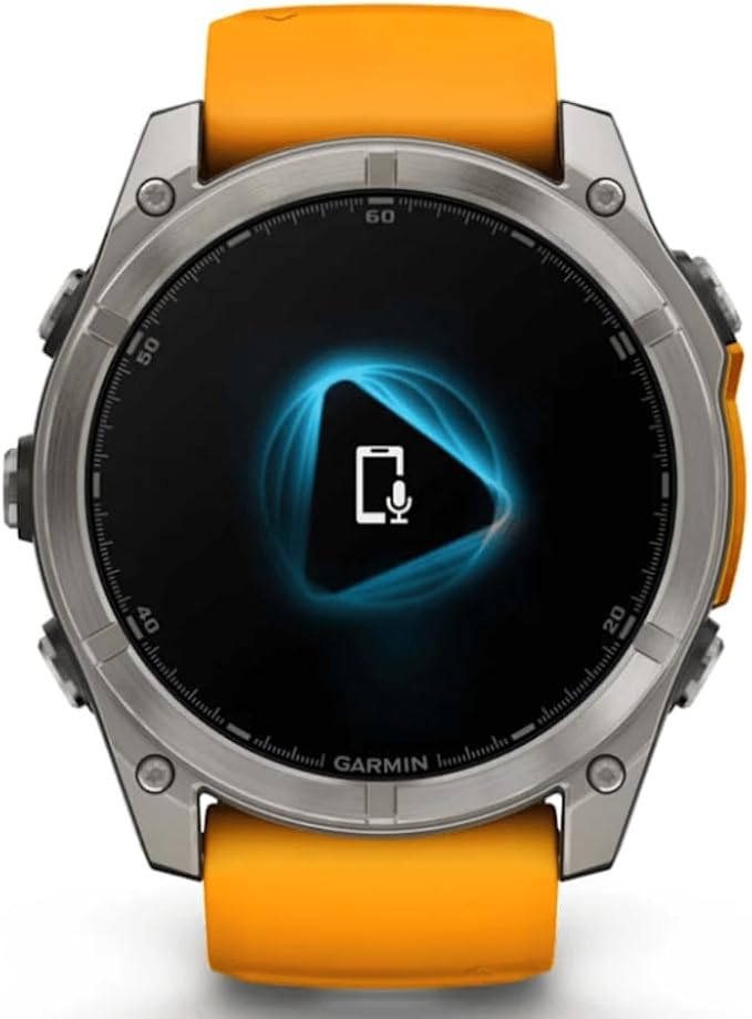 GARMIN FENIX 8 - 51 MM, AMOLED, SAPPHIRE TITANIUM WITH SPARK ORANGE/GRAPHITE SILICONE BAND