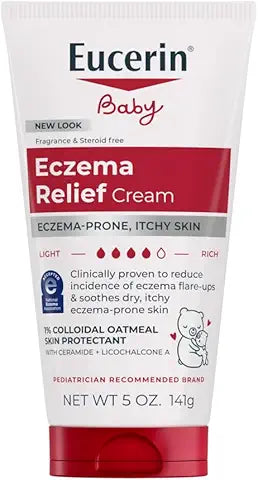 Eucerin Baby Eczema Relief Body Cream - Steroid & Fragrance Free For 3+ Months of Age - 5 Oz. Tube