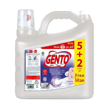 Gento Power Gel Liquid Laundry Detergent For All Washing Machines 7 Litres - FLORAL