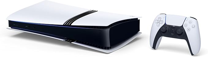 Sony PlayStation 5 Pro, PS5 with 1 Wireless DualSense Controller, White Color