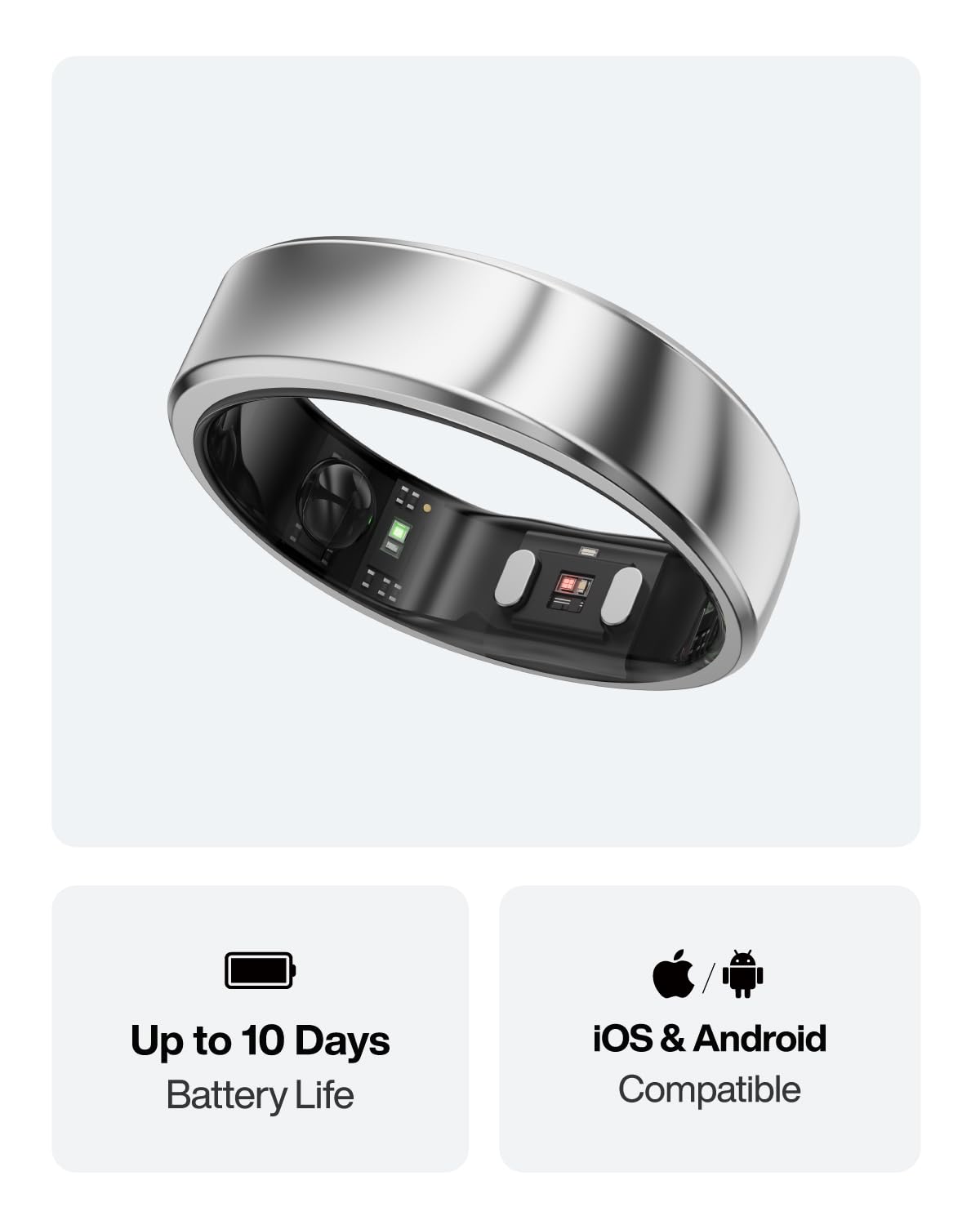 RingConn Gen 2 Air, Ultra-Thin AI Smart Ring, 10-Day Battery Life, Fitness/Sleep/Stress/HR Tracker for Women&Men, No App Fee for Standard Features, iOS & Android Compatible (Size 6, Dune Gold)