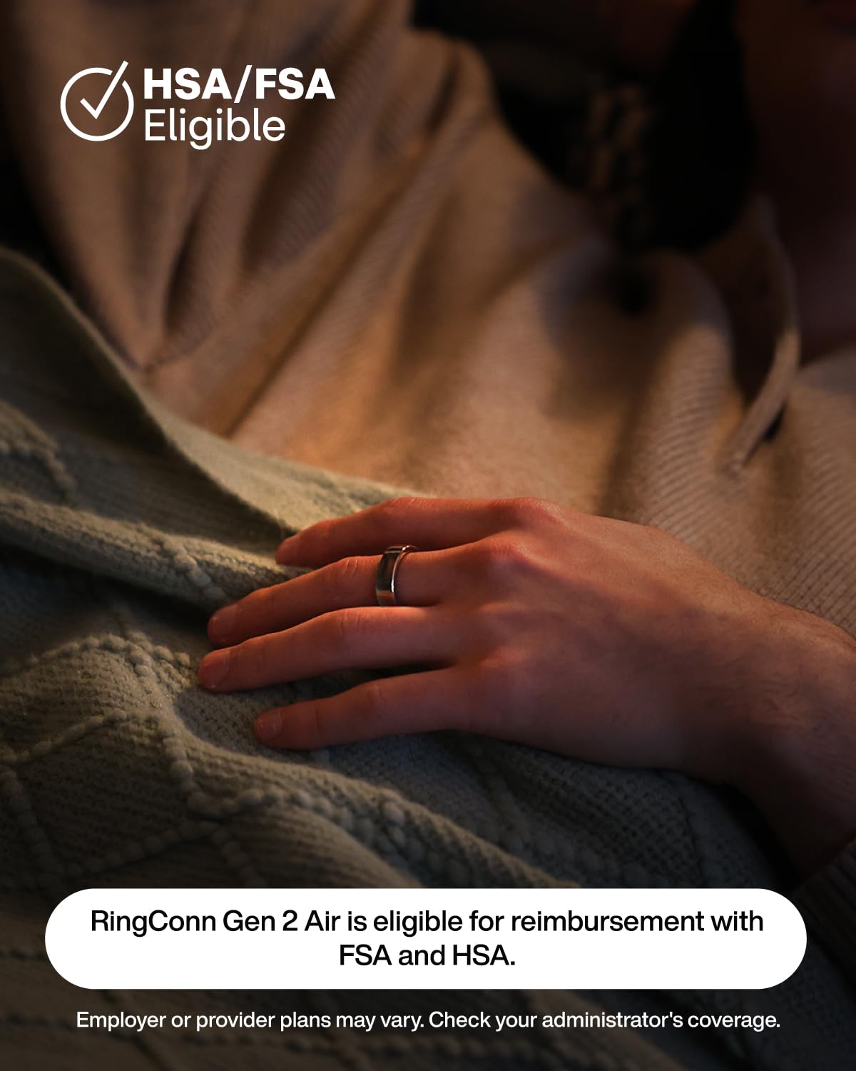 RingConn Gen 2 Air, Ultra-Thin AI Smart Ring, 10-Day Battery Life, Fitness/Sleep/Stress/HR Tracker for Women&Men, No App Fee for Standard Features, iOS & Android Compatible (Size 6, Dune Gold)