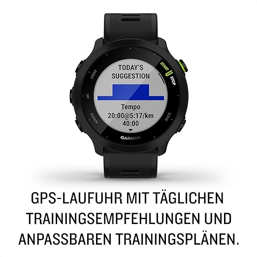 Garmin Forerunner 55, GPS Running Watch with Daily Suggested Workouts, Up to 2 Weeks of Battery Life, Black
