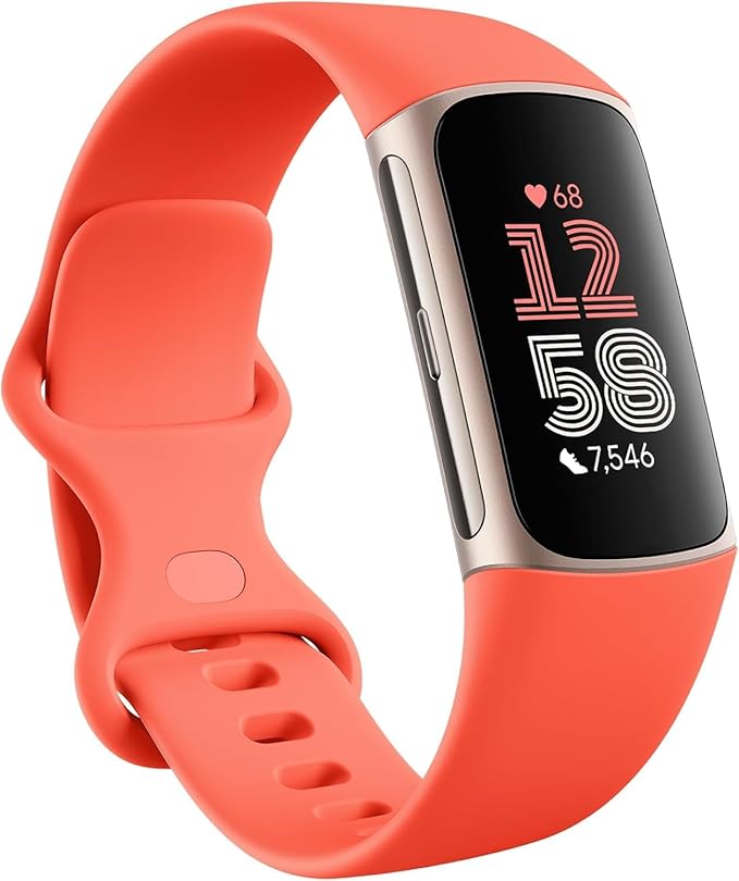 Fitbit Google Charge 6 Activity Tracker with 6-months Premium Membership Included, 7 days battery life and Google Wallet and Google Maps