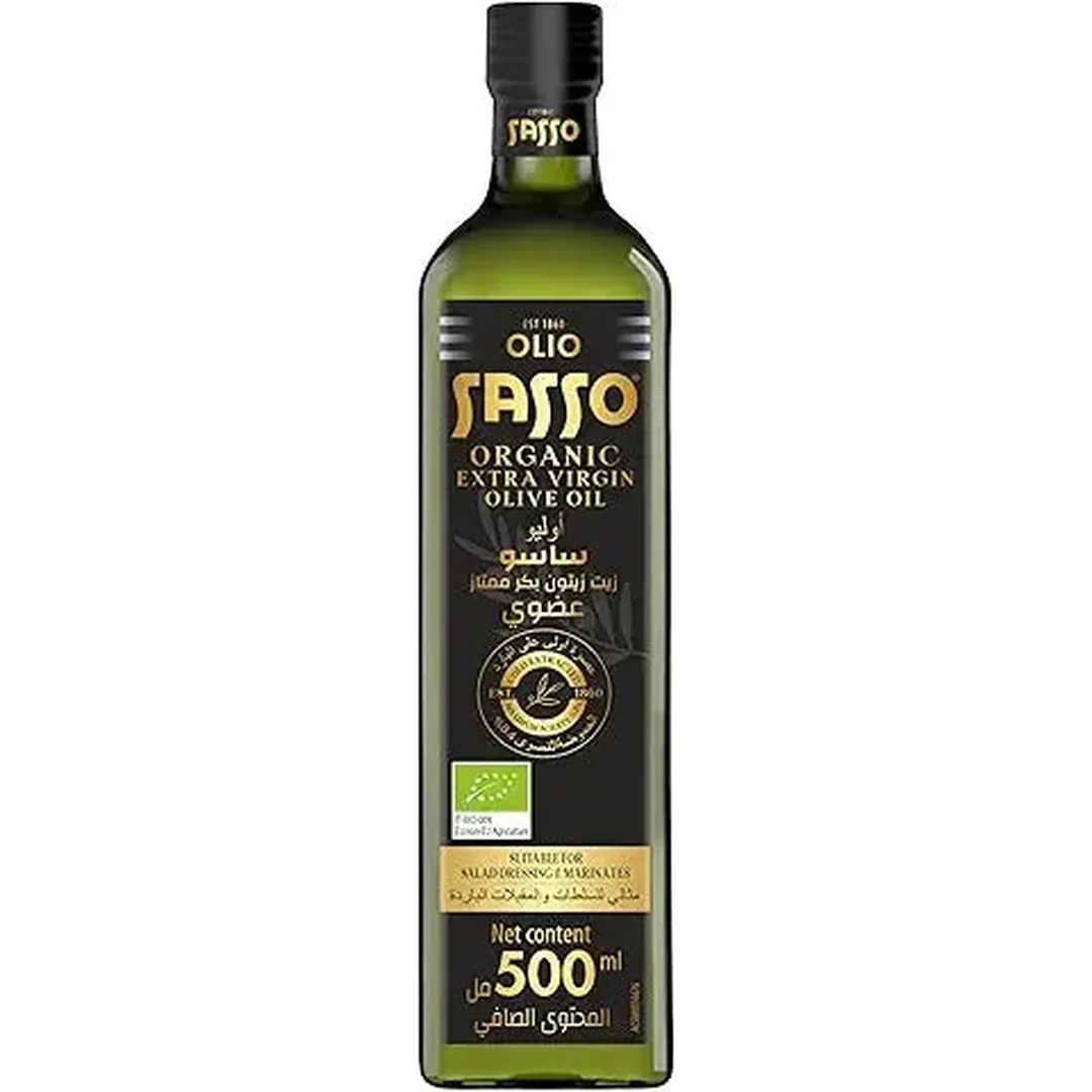 Sasso Extra Virgin Organic Olive Oil, 500 ml- Pack of 1