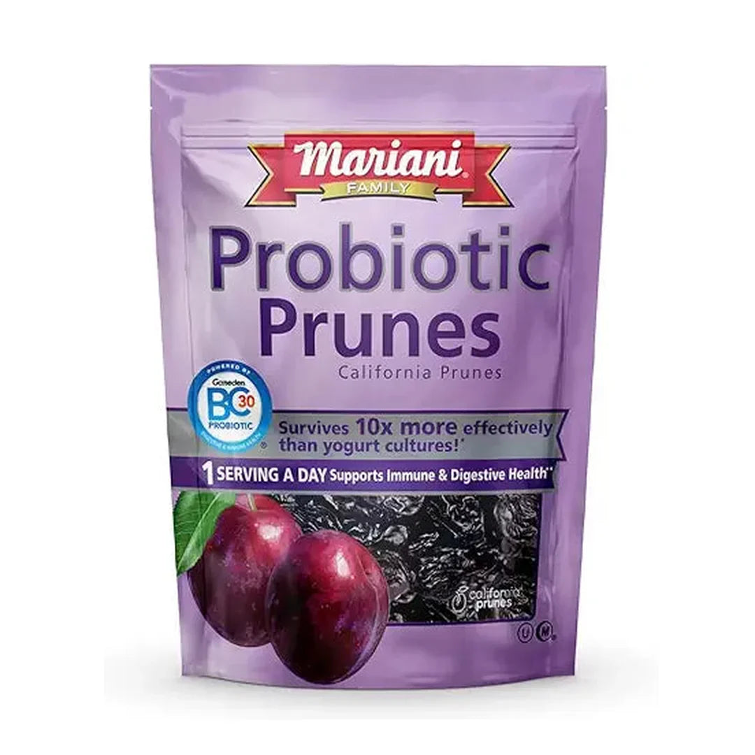 Mariani Probiotic Pitted Prunes, 7 oz - Resealable Bag, Dried Pitted Plums, High Fiber, Supports Digestive Health