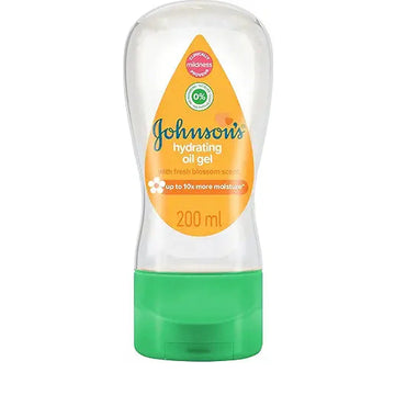 Johnson's Baby Hydrating Oil Gel 200ml – With Fresh Blossom Scent, Locks in Moisture, Keeps Baby’s Skin Soft, Smooth & Comfortably Moisturized
