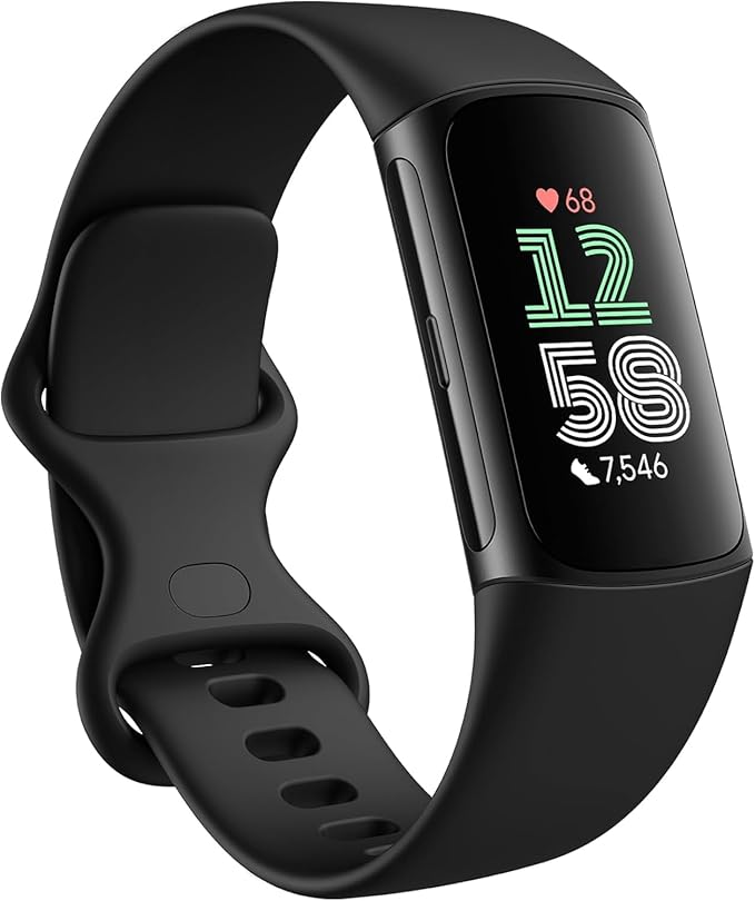 Fitbit Google Charge 6 Activity Tracker with 6-months Premium Membership Included, 7 days battery life and Google Wallet and Google Maps