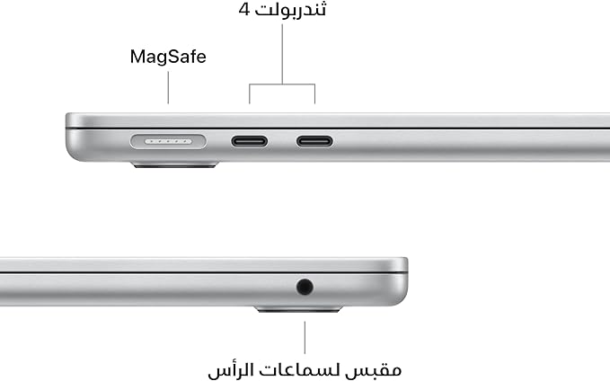 Apple 2025 MacBook Air (13-inch, Apple M4 chip with 10-core CPU and 10-core GPU, 16GB Unified Memory, 512GB) - Silver;Arabic/English