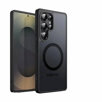 JETech Magnetic Case for Samsung Galaxy S25 Ultra 5G, Compatible with MagSafe, Translucent Matte Back Shockproof Phone Cover (Titanium Black)