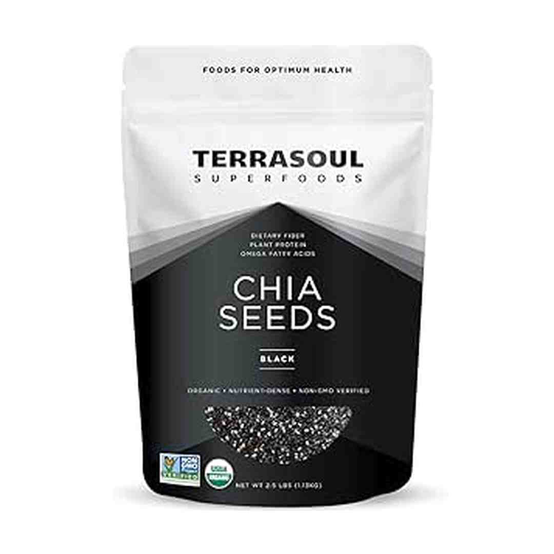 Terrasoul Superfoods Organic Black Chia Seeds, 2.5 Pounds, Nutrient-Packed Superfood for Energy, Puddings, Smoothies, and Baking