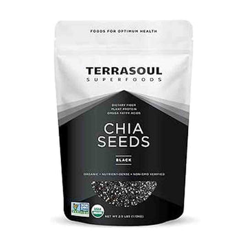 Terrasoul Superfoods Organic Black Chia Seeds, 2.5 Pounds, Nutrient-Packed Superfood for Energy, Puddings, Smoothies, and Baking