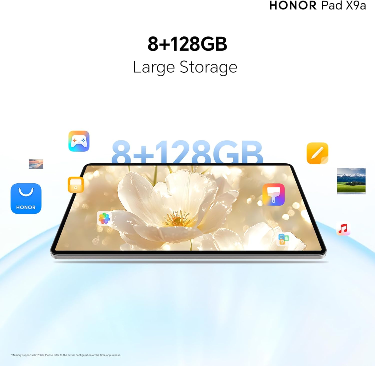 HONOR Pad X9a Wi-Fi Tablet 11.5" 120Hz Display, 8GB RAM + 128GB Storage, Android 15, Snapdragon 685, 8300mAh Battery, 35W Fast Charging, Stylus Support, Grey (2025 Model) + FREE Protective Flip Cover