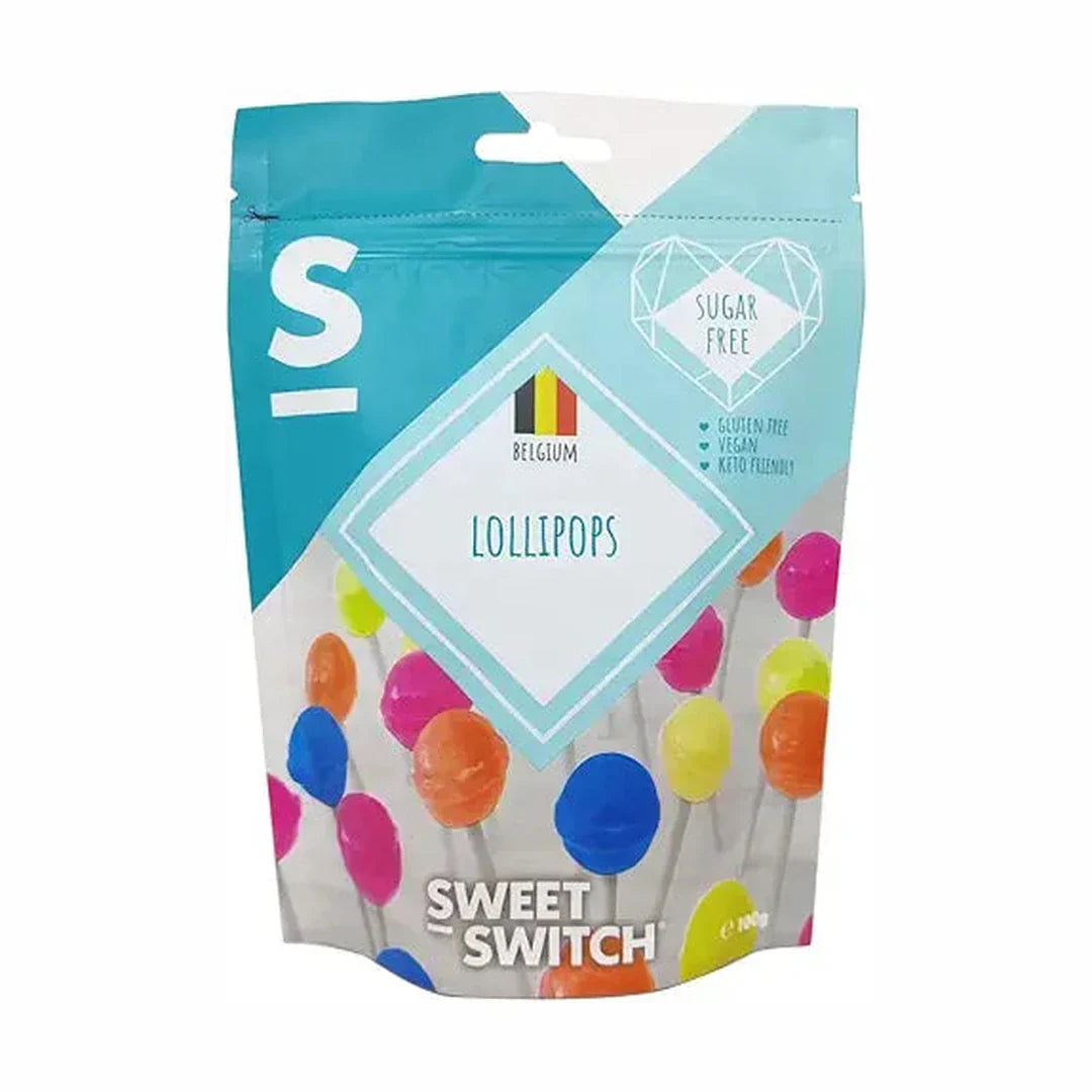 Sweet-Switch Lollipops Sweet Sugar Free Lollipops with Maltit and Stevia 100g