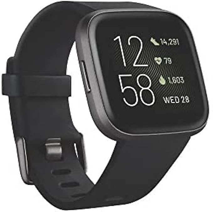Fitbit Versa 2 Health and Fitness Smartwatch - Bordeaux/Copper Rose Aluminium