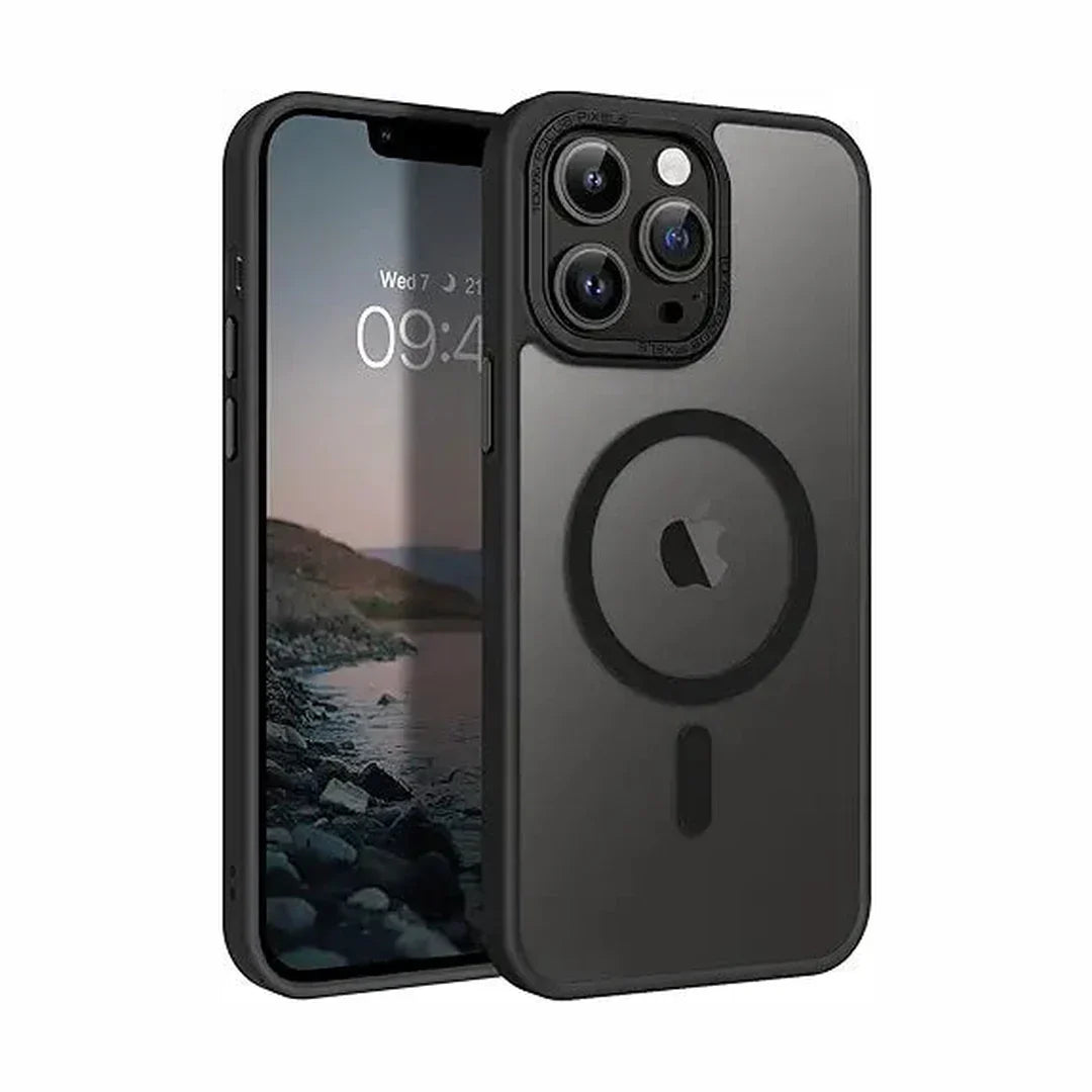 Eligo for iPhone 13 Pro Max Magnetic Case with Invisible Stand, Compatible with MagSafe Shockproof Protection Cover, Translucent Matte Slim Phone Case with Magnet for Apple 13 Pro Max (2021)(Black)
