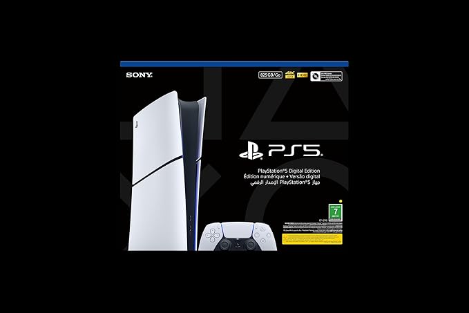 PlayStation 5 Slim Digital Edition Console, 825 GB, (KSA version), 2 Year Manufacturer Warranty