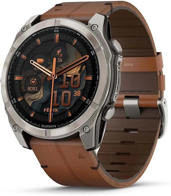 GARMIN FENIX 8 - 51 MM, AMOLED, SAPPHIRE TITANIUM WITH SPARK ORANGE/GRAPHITE SILICONE BAND