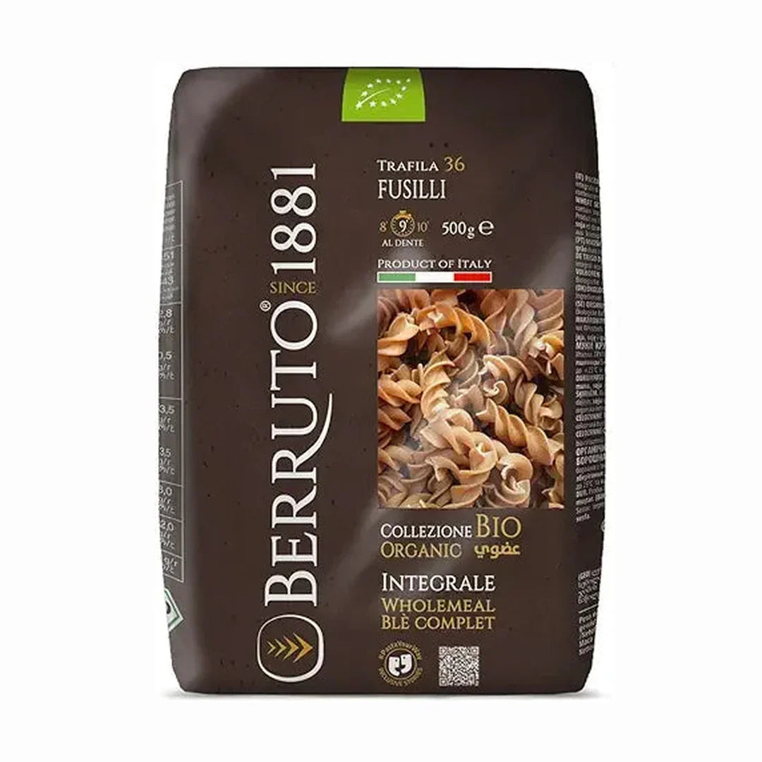 Pasta Berruto 1881 Organic Whole meal Fusilli36 500g