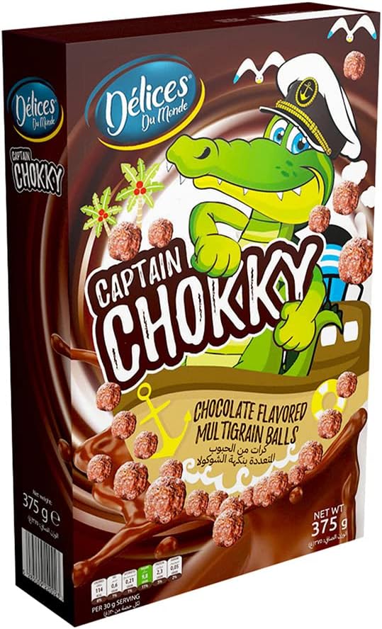 Delices Du Monde Captain Crusty Chocolate Breakfast cereal 375g