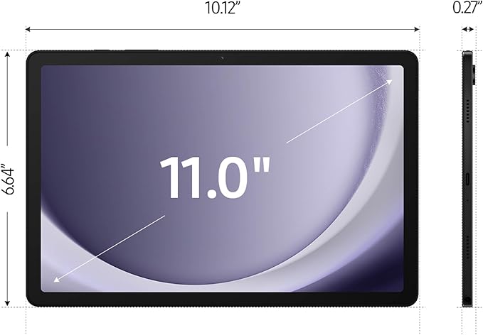 Samsung Galaxy Tab A9+ Plus 11” 128GB Android Tablet, Big Screen, Quad Speakers, Upgraded Chipset, Multi Window Display, Slim, Light, Durable, Kids Friendly Design, US Version, 2024, Graphite