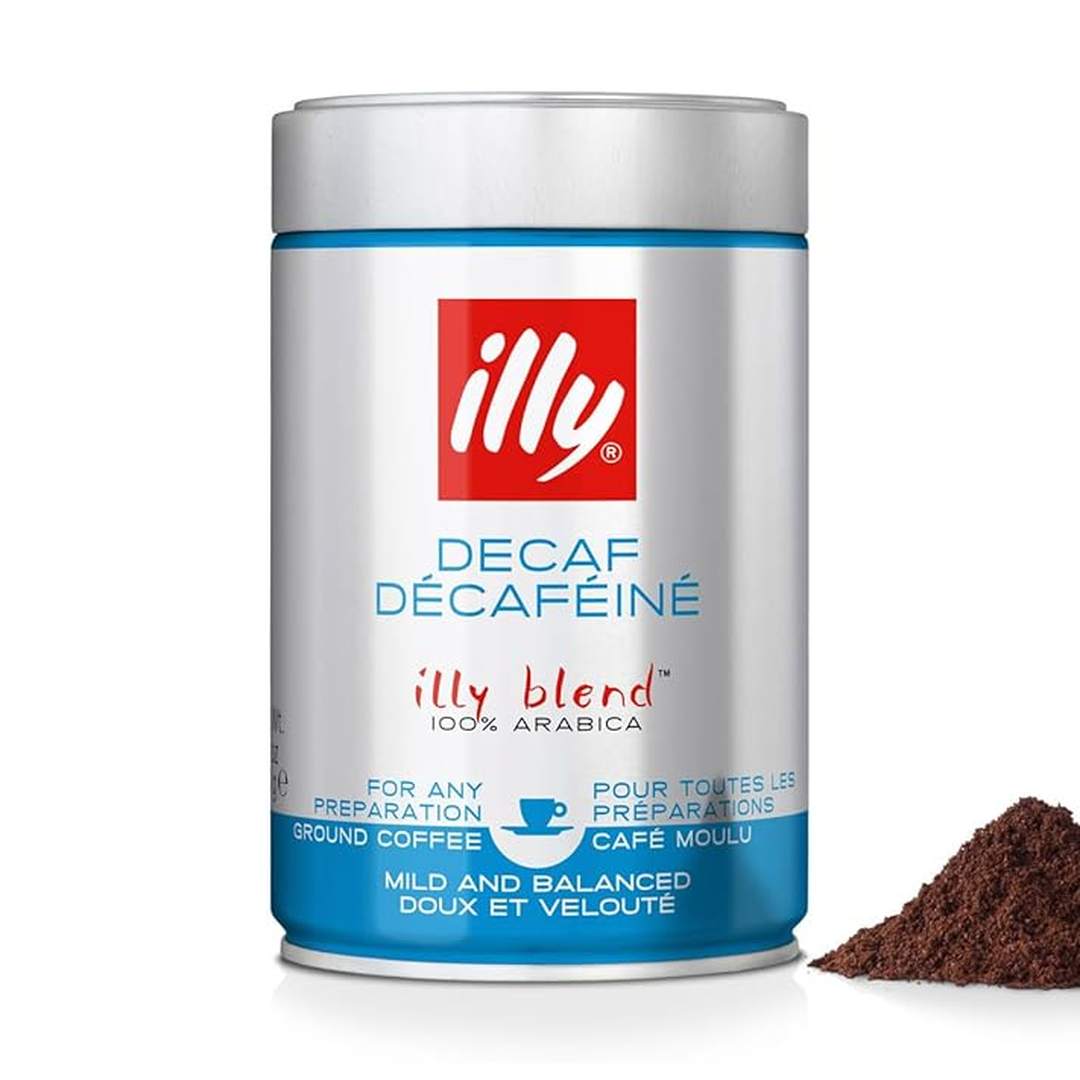 illy Grounded Coffee Beans - Decaffeinated, 250 gms