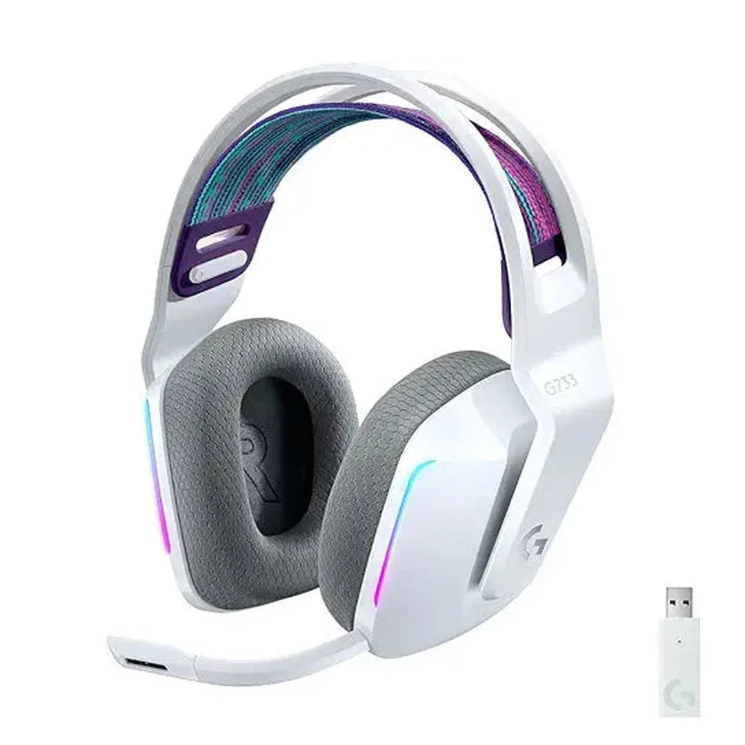 Logitech G733 Lightspeed Wireless Gaming Headset With SUSpension Headband, Lightsync Rgb, Blue Vo!Ce Mic Technology And Pro-G Audio Drivers