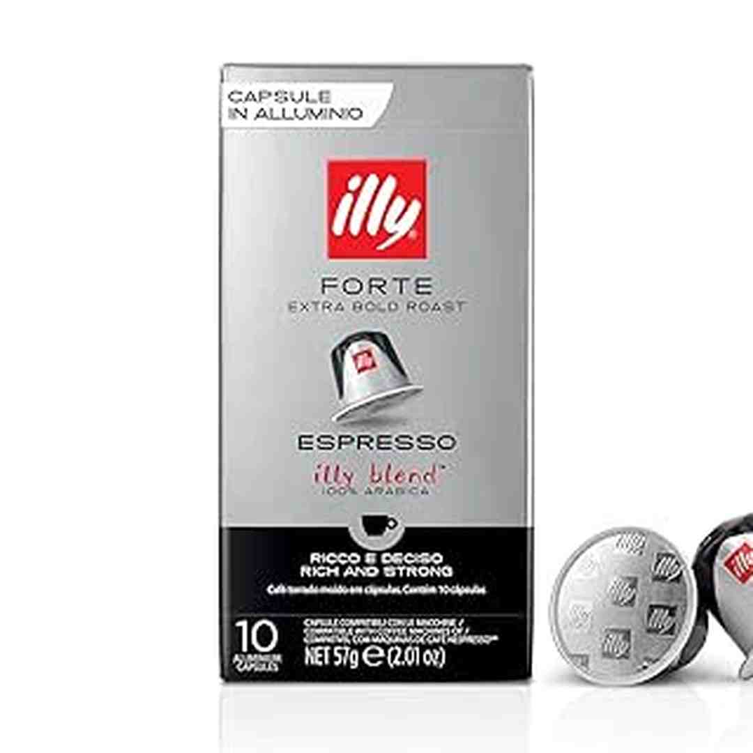 Illy Forte Extra Bold Roast Espresso Blend Coffee Capsules, 57 g - Pack of 1