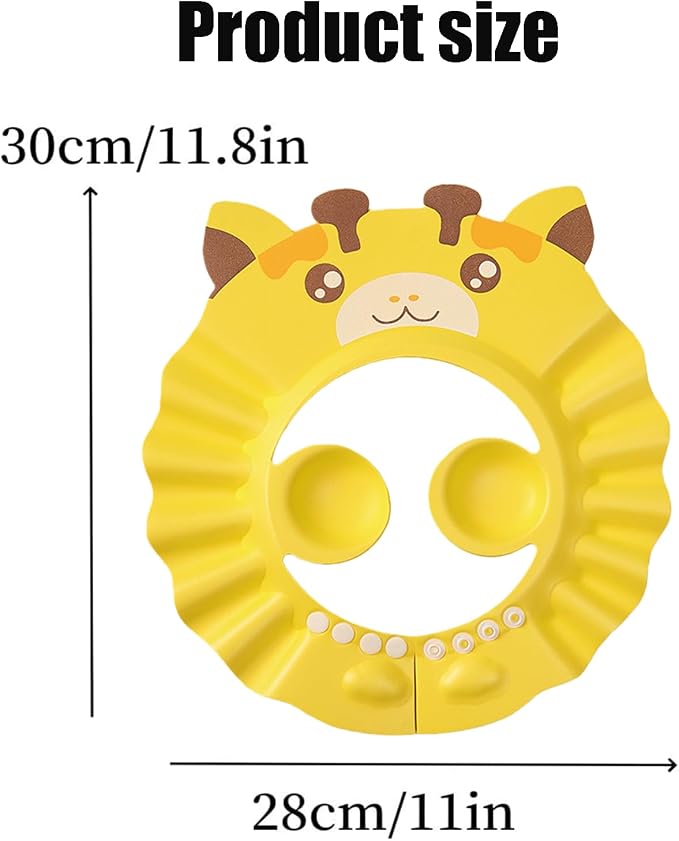 Adjustable Baby Shower Cap,Silicone Shampoo Visor Bath Hat Shower Cap Shield for Kids, Infants Protection Safety, Face Eyes Ears Protector,Baby Hair Washing Aids for Toddler Kids Baby