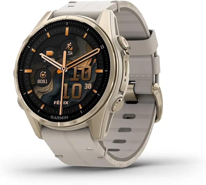 GARMIN FENIX 8 - 51 MM, AMOLED, SAPPHIRE TITANIUM WITH SPARK ORANGE/GRAPHITE SILICONE BAND