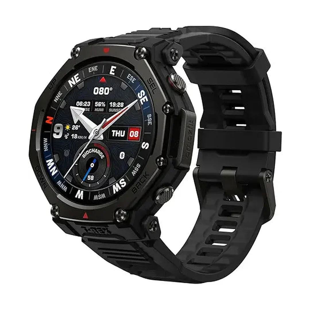 Amazfit T-Rex 3 Pro Outdoor Smart Watch 48mm Sapphire AMOLED Display, Ti Bezel, Dual Band GPS, Offline Maps, 25 Days Battery, Built-in Flashlight, 10 ATM, 180+ Sports Mode for Android & iPhone, Black